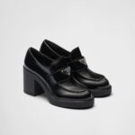 HIGH HEEL LEATHER LOAFERS