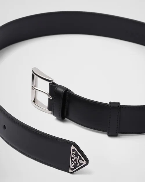 LEATHER LOGO BELT - Helga Design