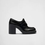 HIGH HEEL LEATHER LOAFERS