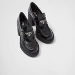 HIGH HEEL LEATHER LOAFERS