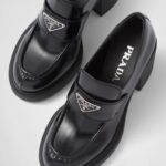 HIGH HEEL LEATHER LOAFERS