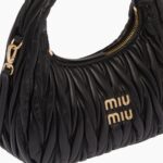 MIU WANDER MATELASSÉ NAPPA LEATHER HOBO BAG