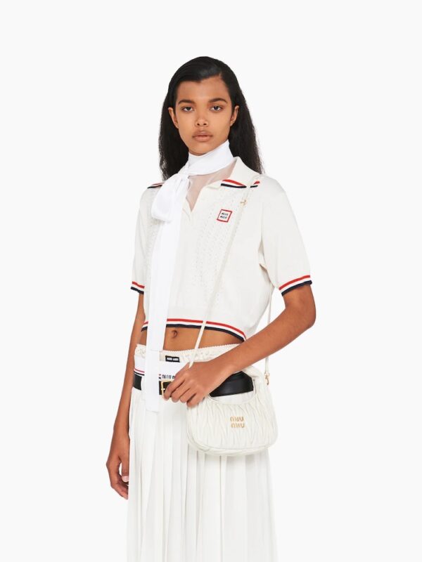 MIU WANDER MATELASSÉ NAPPA LEATHER HOBO BAG