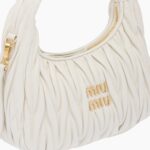 MIU WANDER MATELASSÉ NAPPA LEATHER HOBO BAG