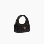 MIU WANDER MATELASSÉ NAPPA LEATHER HOBO BAG