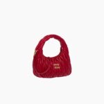 MIU WANDER MATELASSÉ NAPPA LEATHER HOBO BAG