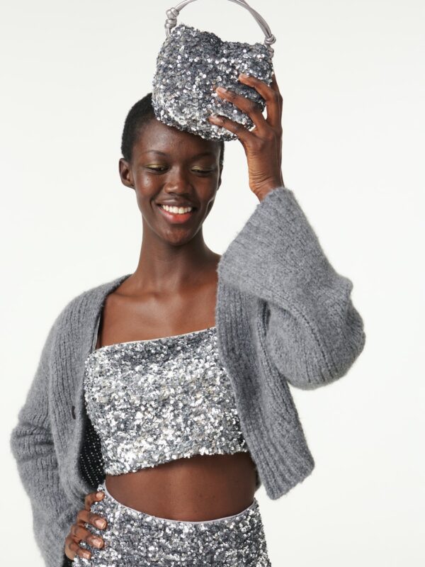 SOFTLY SPARKLES SMALL POUCH BAG