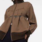 OVERSIZED PEPLUM BOMBER JACKET