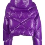 SHINY CROPPED PUFFER COAT