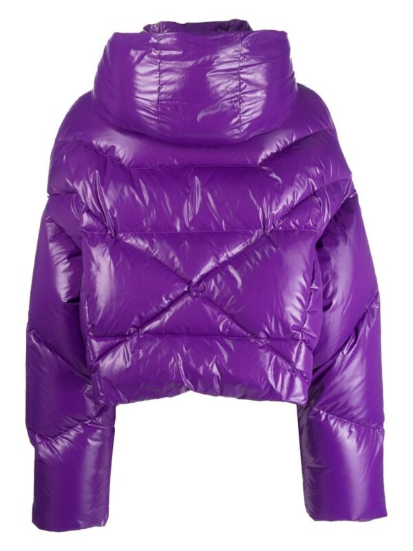 SHINY CROPPED PUFFER COAT