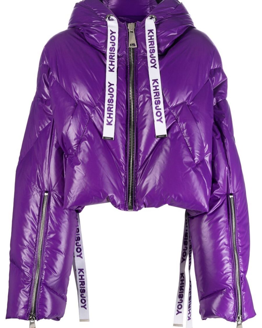 SHINY CROPPED PUFFER COAT