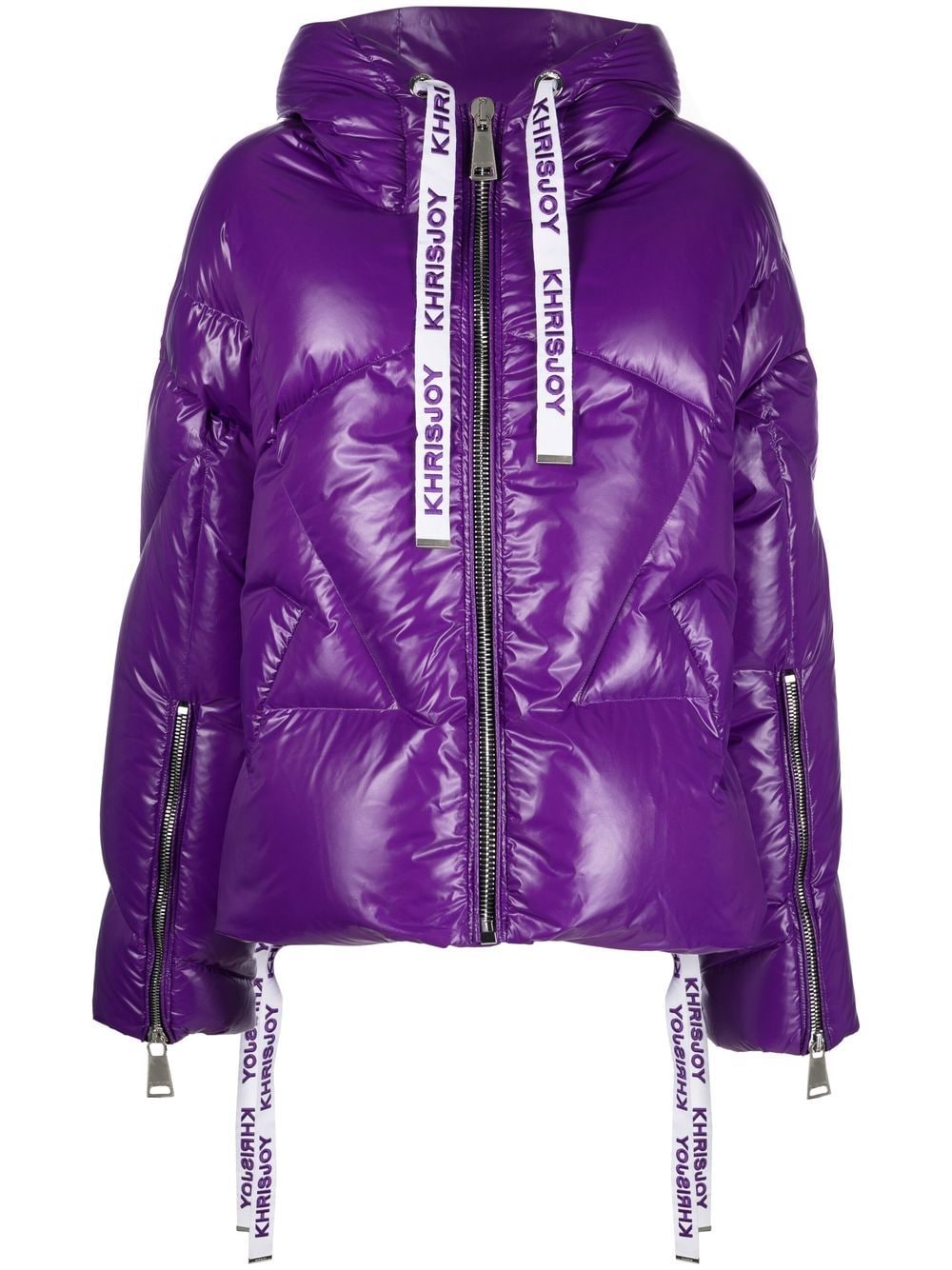 Shiny purple puffer on sale jacket