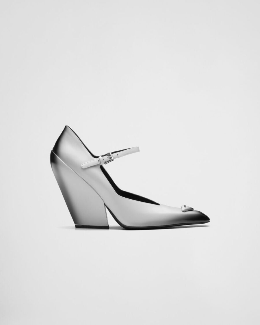 MARY JANE 95 BRUSHED LEATHER PUMPS