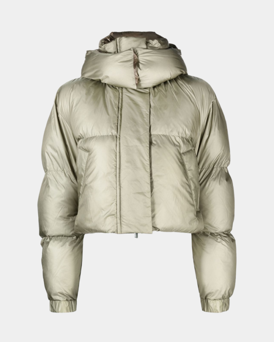 HOODED CROPPED PUFFER