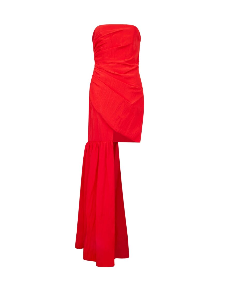 RUCHED SIDE HEM DRESS