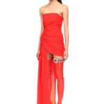 RUCHED SIDE HEM DRESS