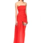 RUCHED SIDE HEM DRESS