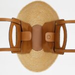 TOD'S BEACH BAG IN RAFFIA AND LEATHER MEDIUM