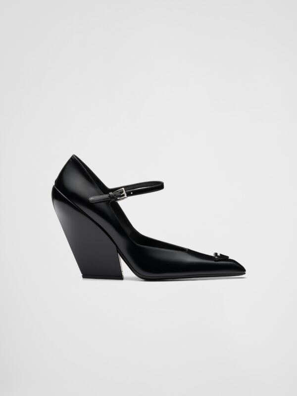MARY JANE 95 BRUSHED LEATHER PUMPS