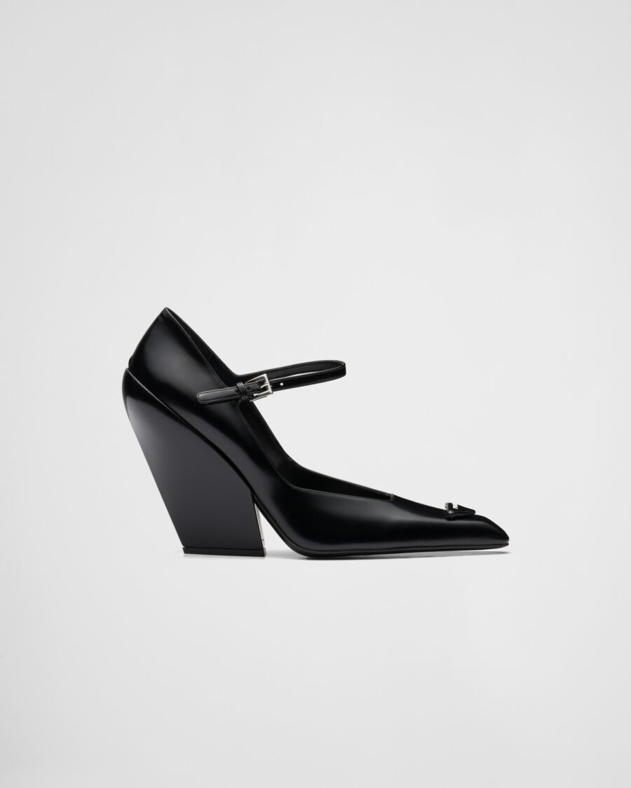 MARY JANE 95 BRUSHED LEATHER PUMPS