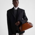 BRUSHED LEATHER HANDBAG