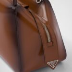 BRUSHED LEATHER HANDBAG