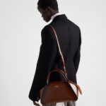 BRUSHED LEATHER HANDBAG