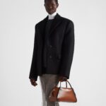 BRUSHED LEATHER HANDBAG