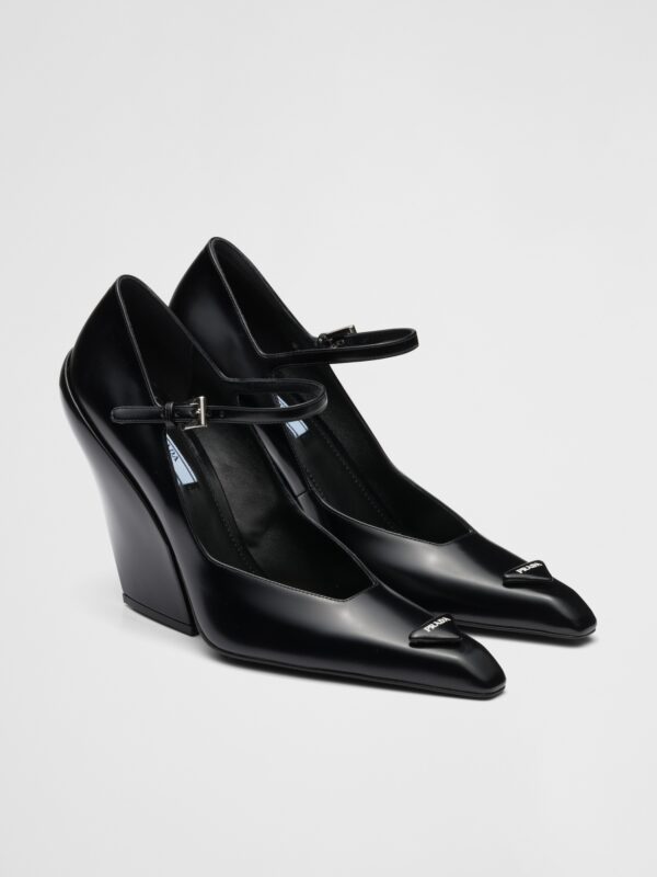 MARY JANE 95 BRUSHED LEATHER PUMPS