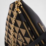 SYMBOLE LEATHER AND FABRIC MINI BAG