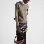 SYMBOLE LEATHER AND FABRIC MINI BAG