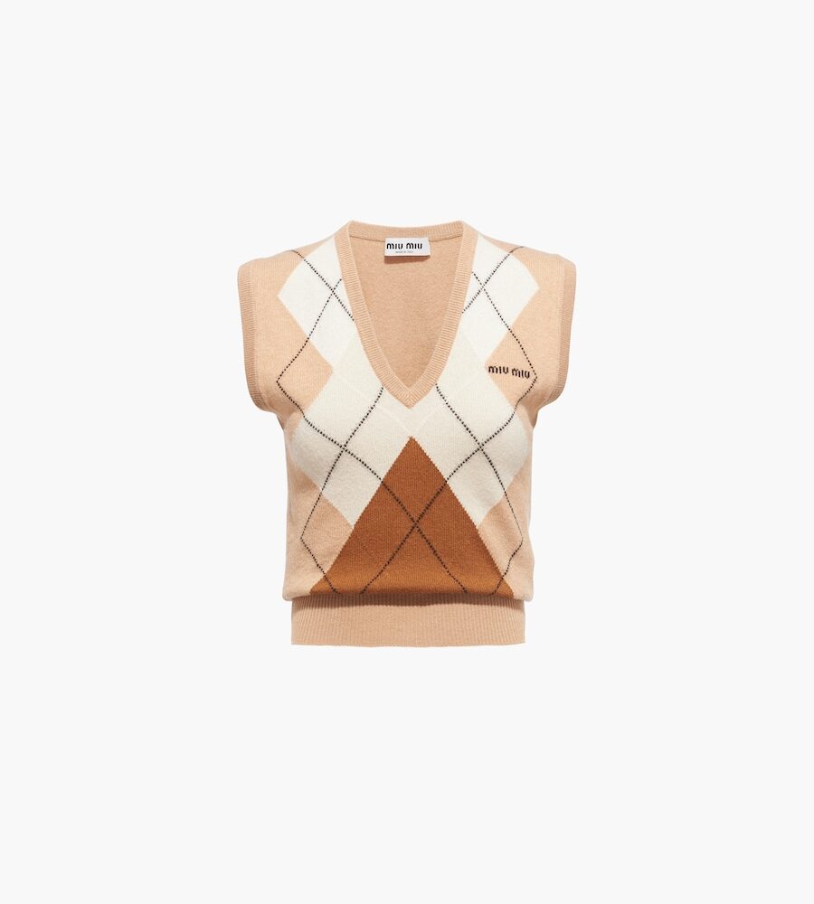 CROPPED CASHMERE VEST