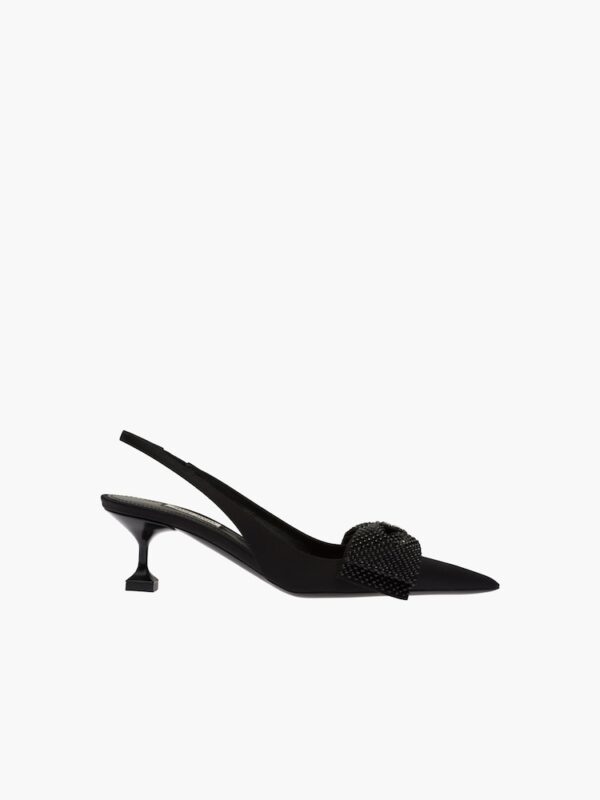 SATIN 55 SINGBACK PUMPS