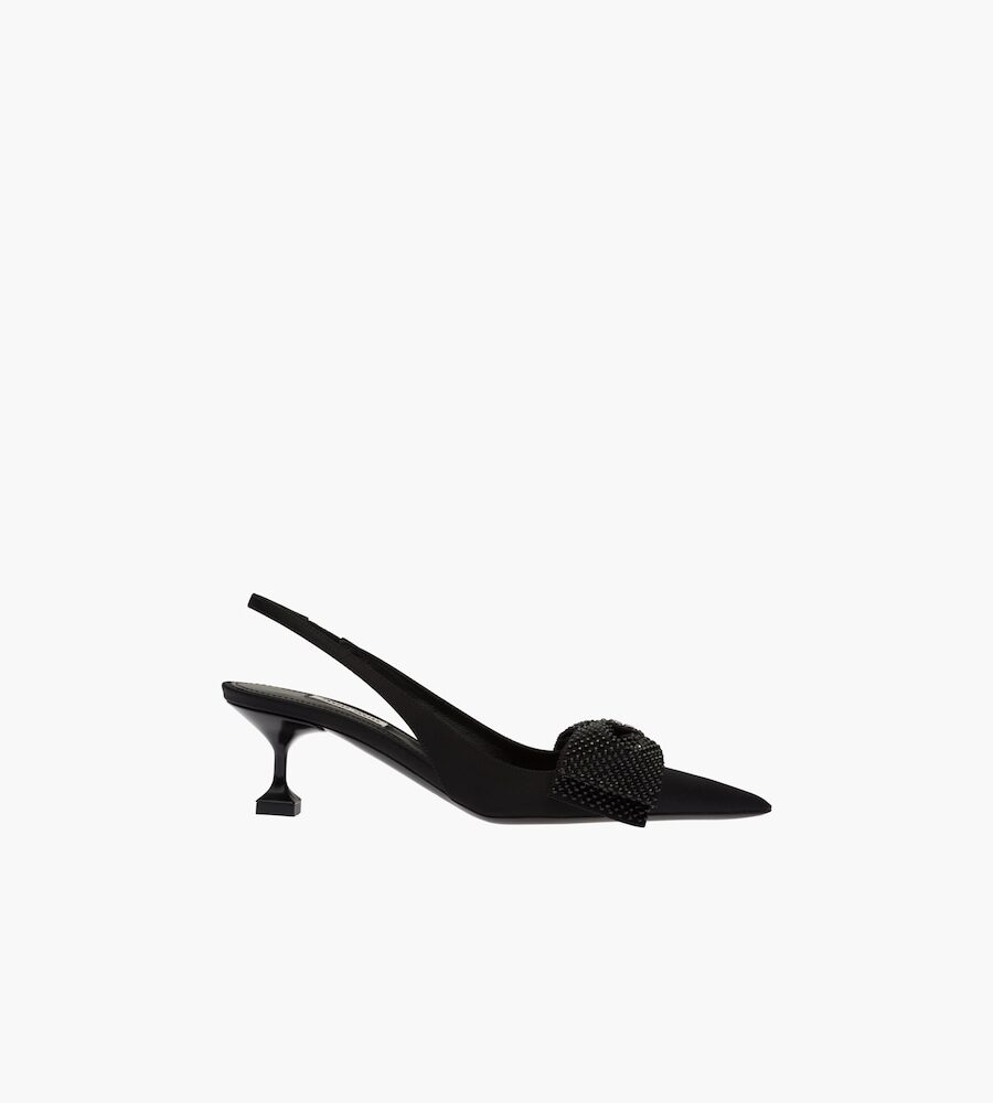 SATIN 55 SINGBACK PUMPS