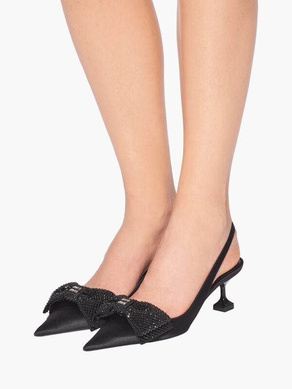 SATIN 55 SINGBACK PUMPS