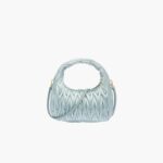 MIU WANDER MATELASSÉ SATIN MINI BAG