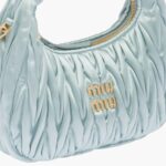 MIU WANDER MATELASSÉ SATIN MINI BAG