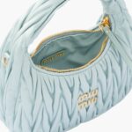 MIU WANDER MATELASSÉ SATIN MINI BAG