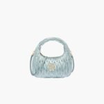 MIU WANDER MATELASSÉ SATIN MINI BAG
