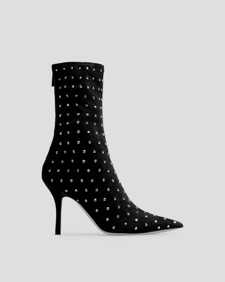 SUEDE HOLLY MAMA 95 ANKLE BOOTS