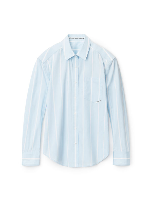 BUTTON DOWN FINE STRIP SHIRT