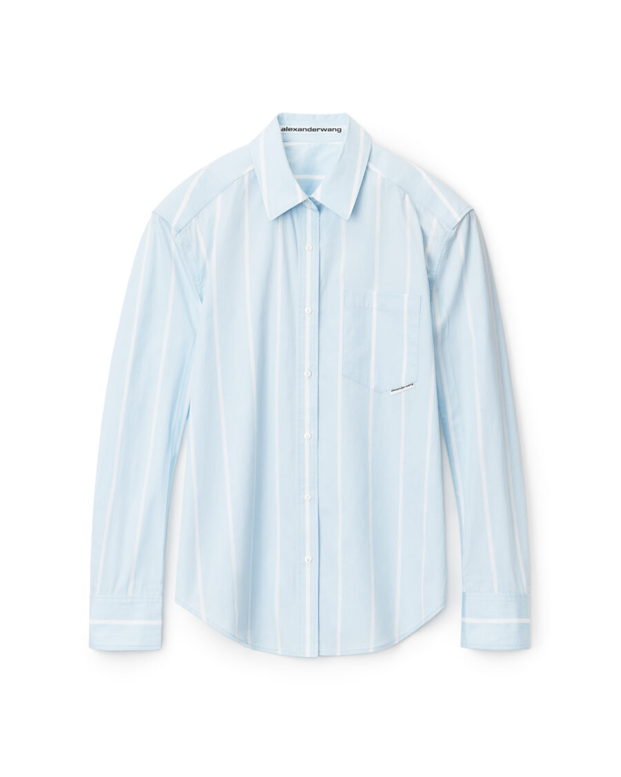 BUTTON DOWN FINE STRIP SHIRT