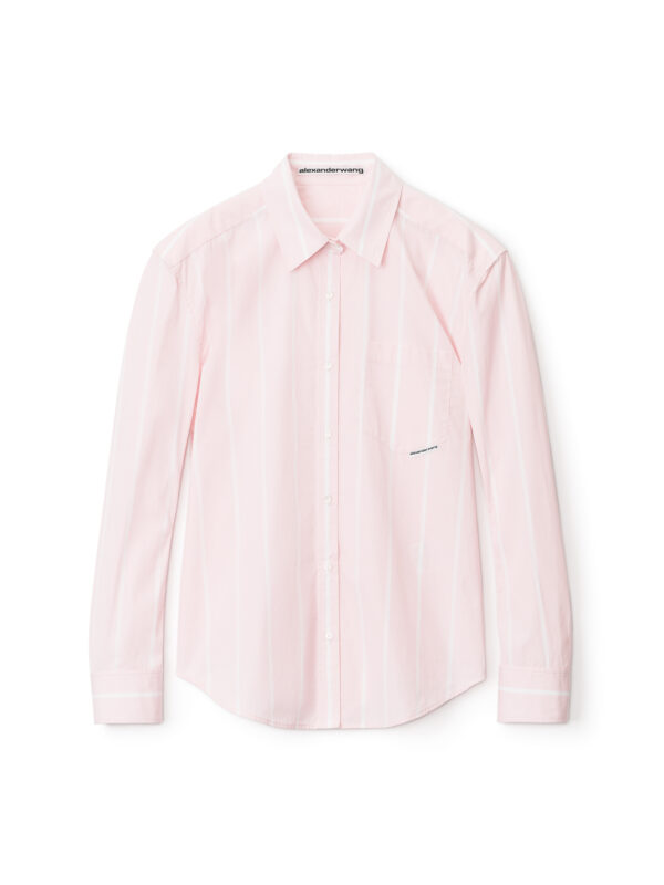 BUTTON DOWN FINE STRIP SHIRT