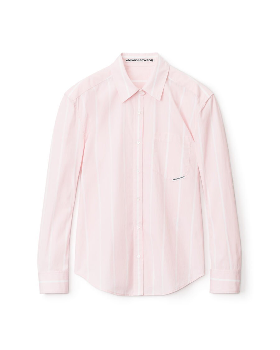 BUTTON DOWN FINE STRIP SHIRT