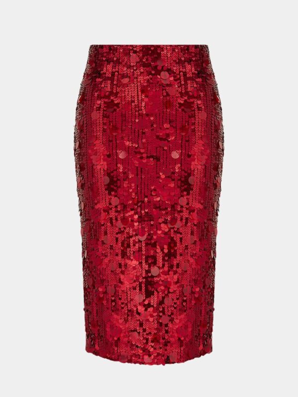 SEQUINS MIDI SKIRT