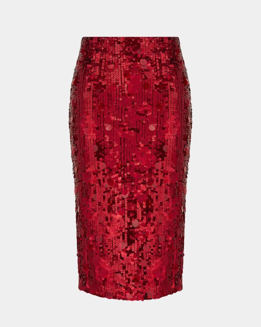 SEQUINS MIDI SKIRT