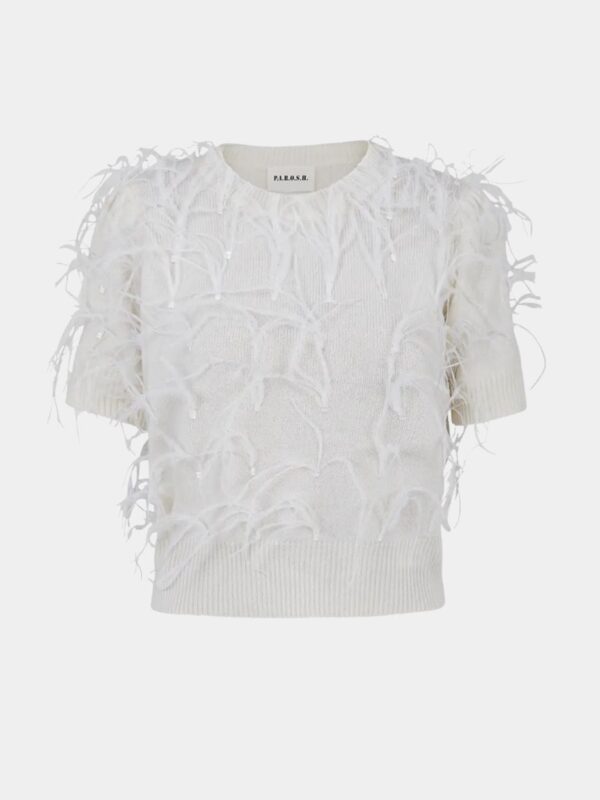 KNITWEAR WITH FEATHERS