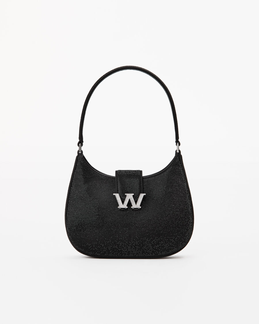 W LEGACY HOBO BAG IN CRYSTAL SATIN