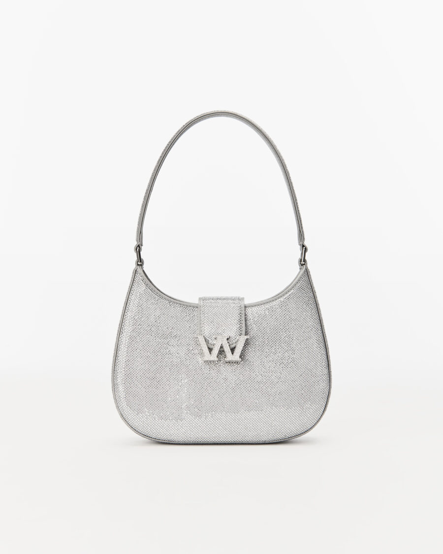 W LEGACY HOBO BAG IN CRYSTAL SATIN