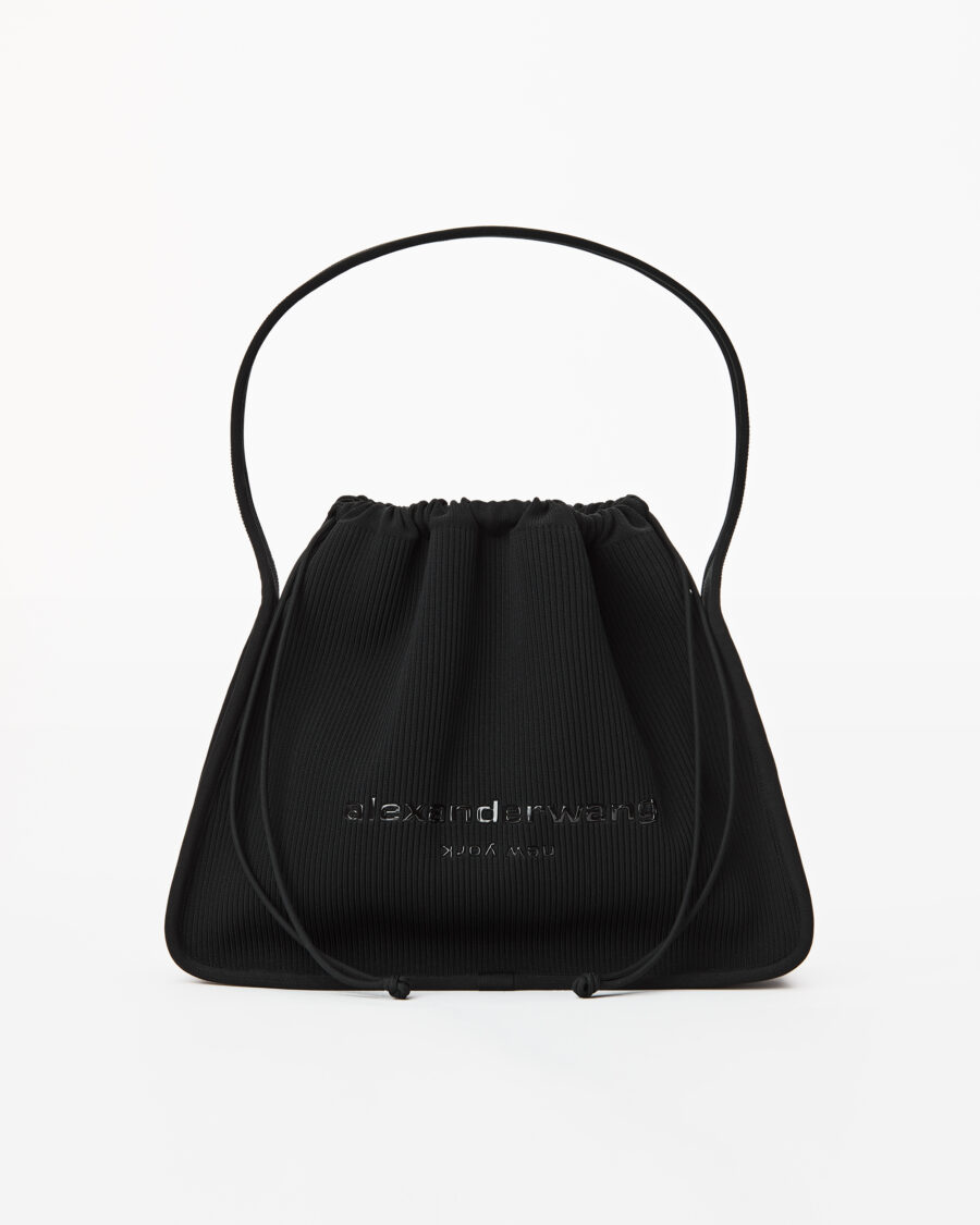 RYAN LARGE RIBBED KNIT BAG